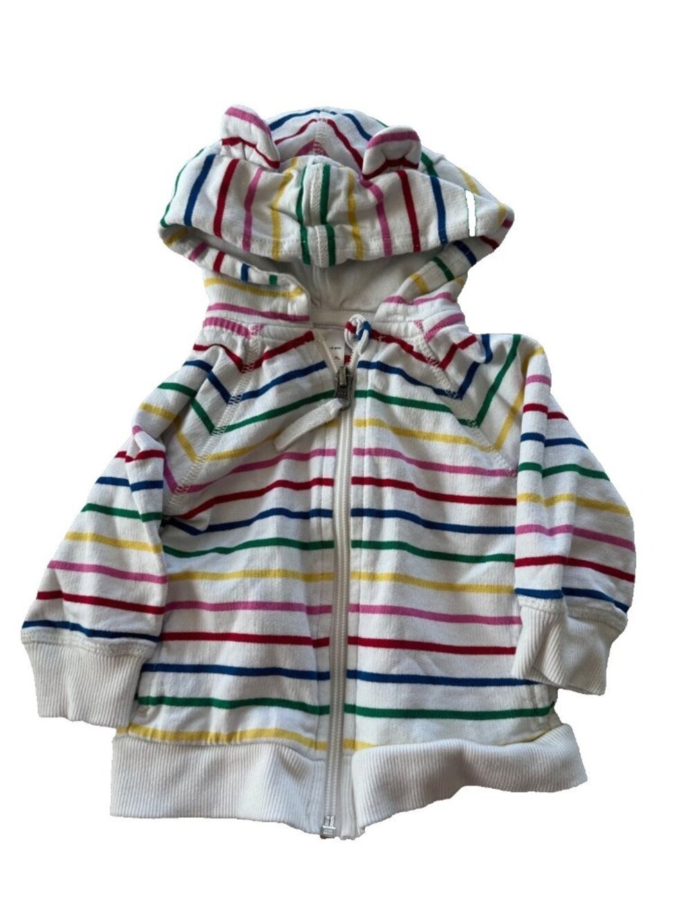 Hanna Andersson 12-18 Month Colorful Striped Hooded Sweatshirt